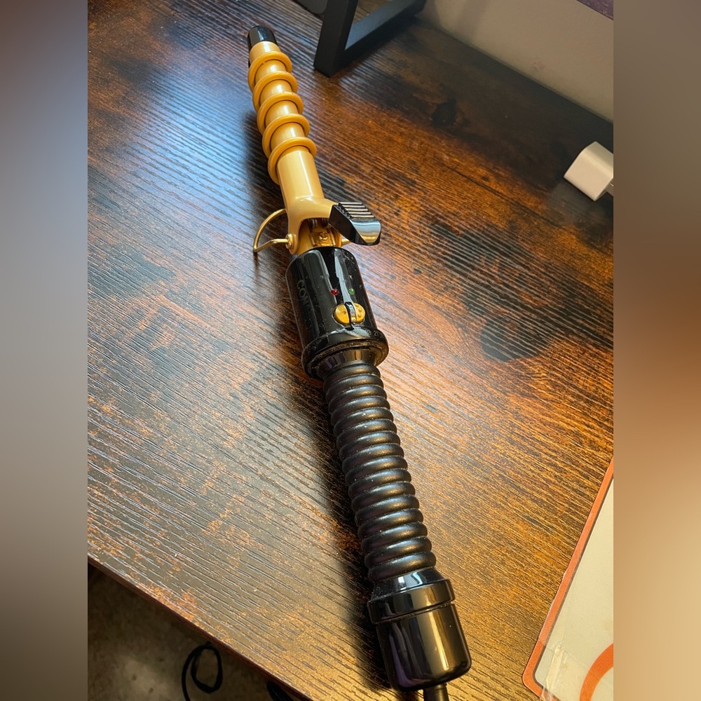 Conair Gold and Black Spiral Curling Iron